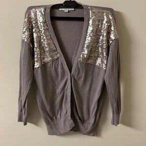 LOFT Dressy Cardigan with Sequins Detailing